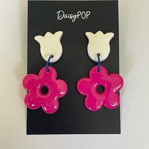 DaisyPOP Polymer Clay Flower Earrings - brand new & handmade